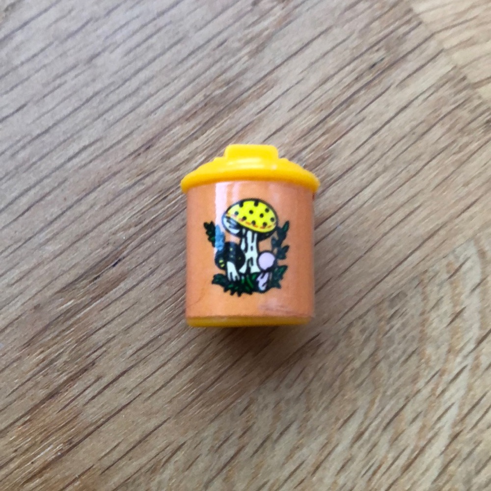 Rare vintage Barbie Size Merry Mushroom Canister Toy 🍄